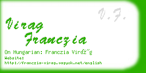 virag franczia business card